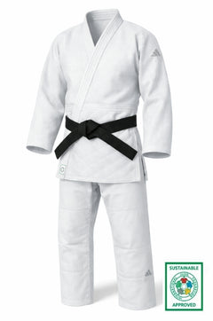 Adidas JU kимоно Champion III IJF Regular fit 750g с лого, бяло