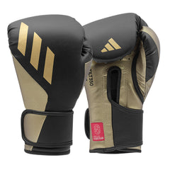 Adidas боксови ръкавици SPEED TILT 350V Pro, черно-златни