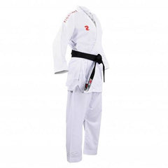 Fight Art карате кимоно Sempai WKF 120 g, със червени знаци