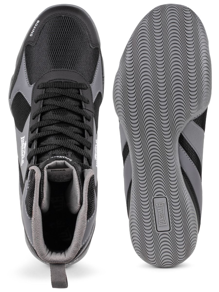 Lonsdale боксови обувки Heskin, черно-сиви