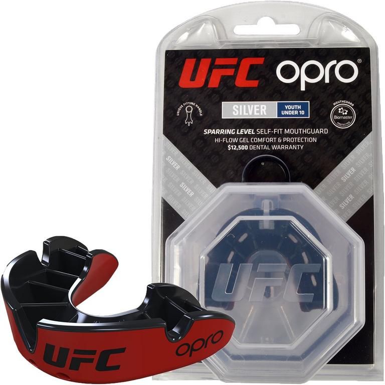 Opro протектор за зъби Silver UFC, червено-черен