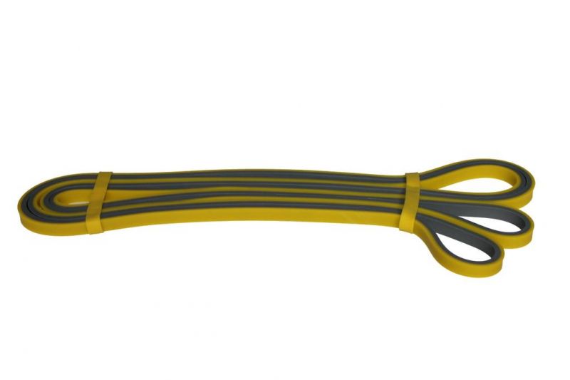 Katsudo многолек тренировъчен ластик Flexband, жълто-сив
