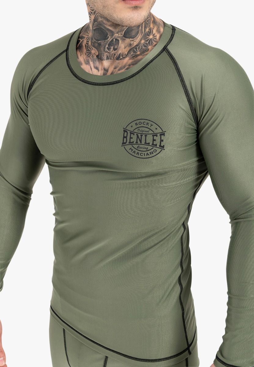 Ben Lee функционална тениска мъжка с дълъг ръкав Mossburn, маслиненозелена