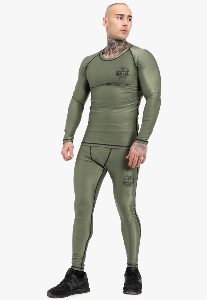 Ben Lee функционална тениска мъжка с дълъг ръкав Mossburn, маслиненозелена