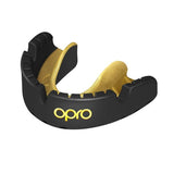 Opro Senior протектор за зъби Gold Braces, подходящ за носене с брекети, черно-златен