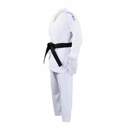 Fight Art карате кимоно Sempai WKF 120 g, със сини знаци