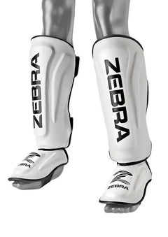 Zebra протектори за пищяли и глезени Pro, бели