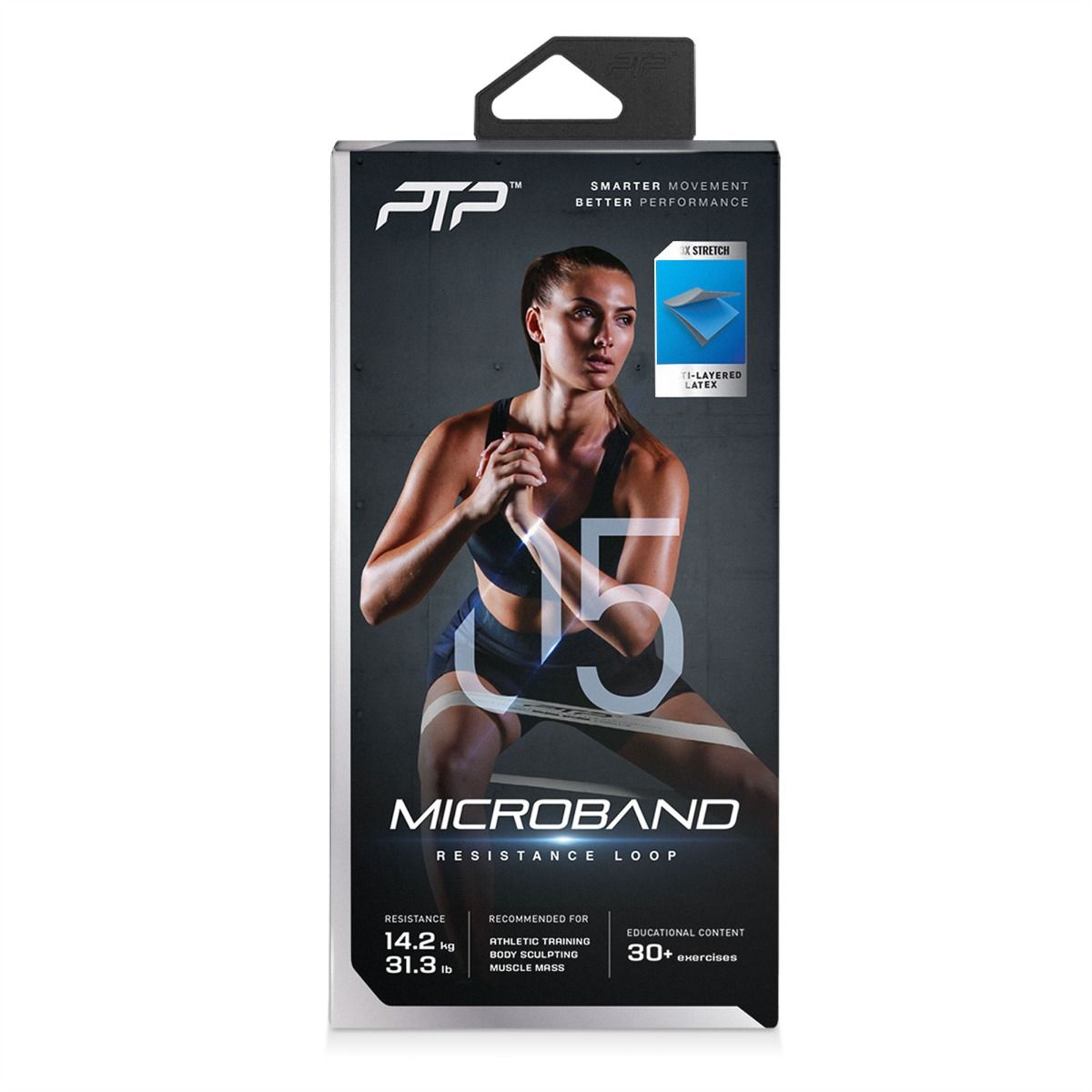 PTP съпротивителен ластик Microband ultimate, сив