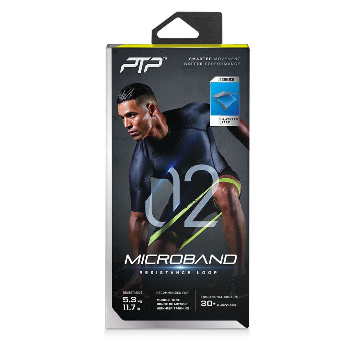 PTP съпротивителен ластик Microband light, лайм