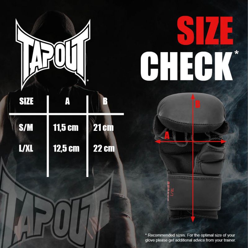 Tapout MMA спаринг ръкавици Rancho, черни