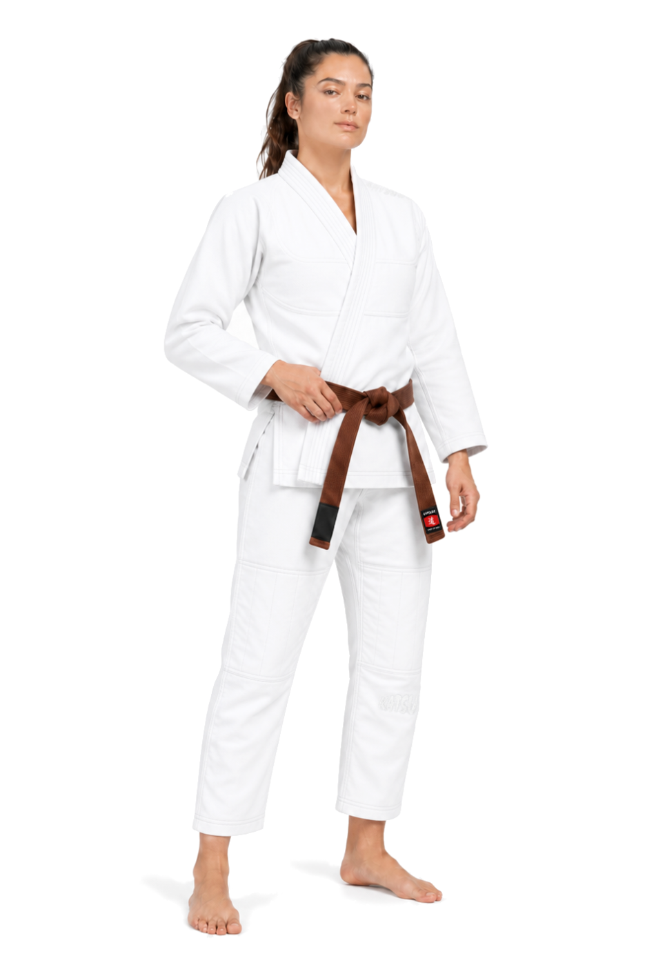 Katsudo Yori дамско кимоно за Джиу Джитсу 450г, бяло
