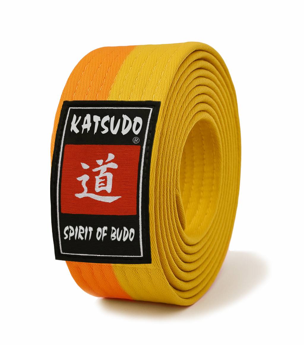 Katsudo колан obi Master, жълто-оранжев