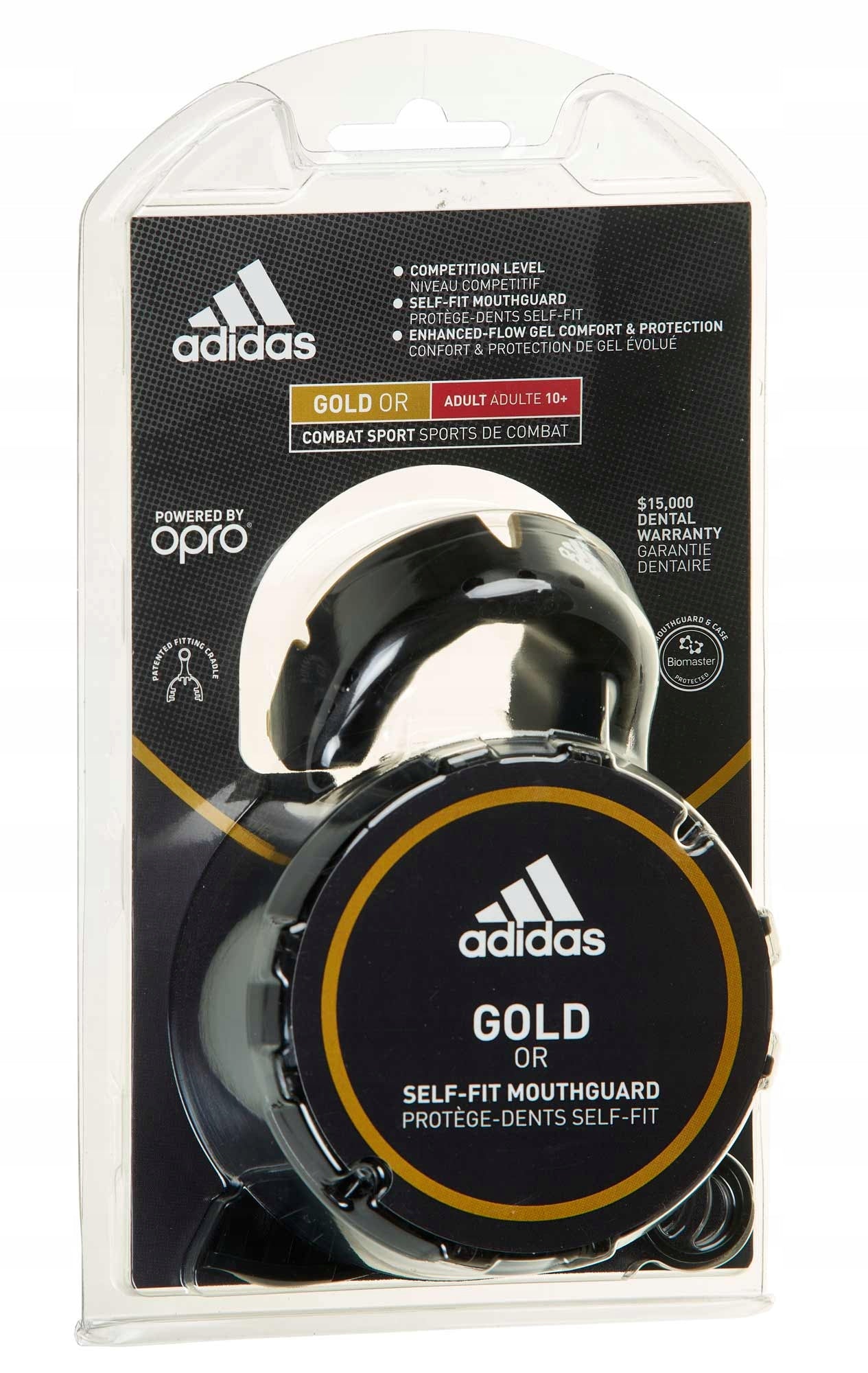 Adidas Senior протектор за зъби Opro Gold , черно-златен