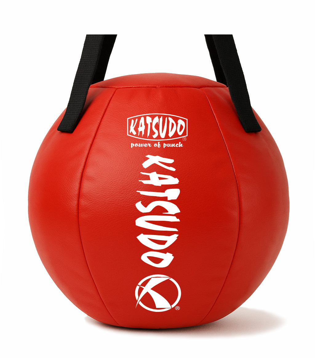 Katsudo боксова топка Leodor с колан, червена