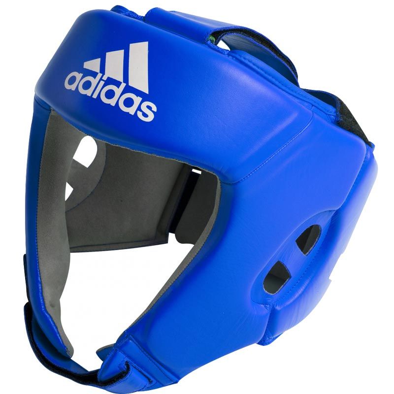 Adidas кожена боксова каска AIBA 1, синя