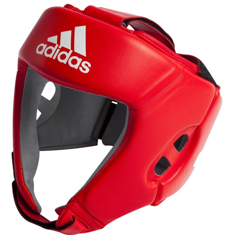 Adidas кожена боксовa каска AIBA 1, червена