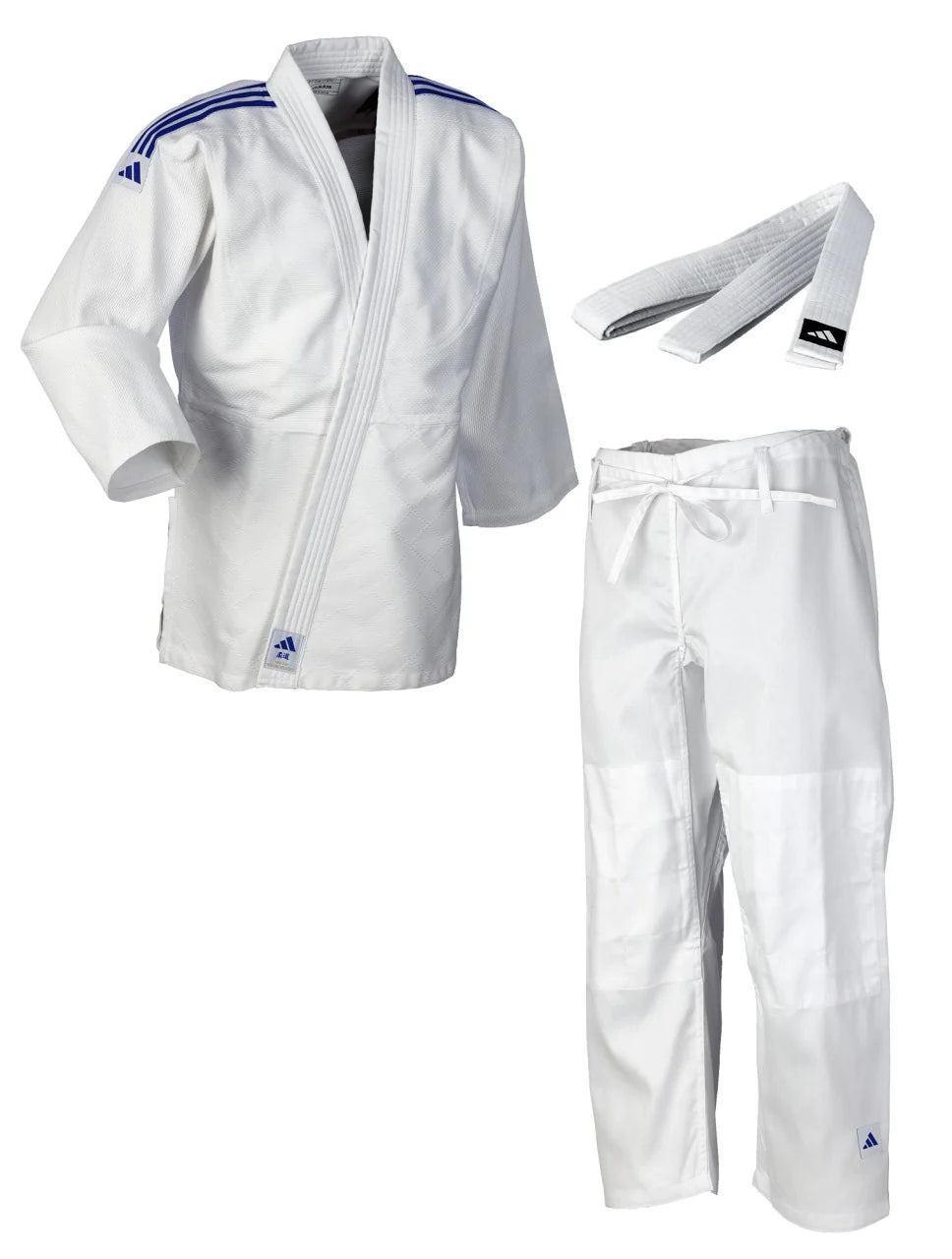 Adidas JU кимоно с черни ленти Club 350 g, бяло