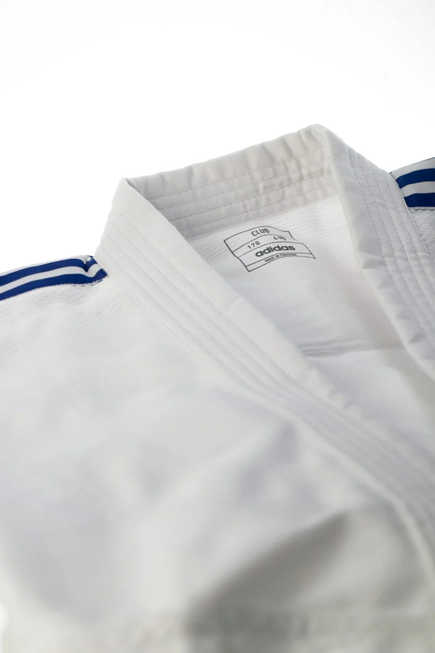 Adidas JU кимоно с черни ленти Club 350 g, бяло