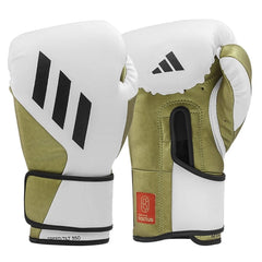 Adidas боксови ръкавици SPEED TILT 350V Pro, бяло-златни
