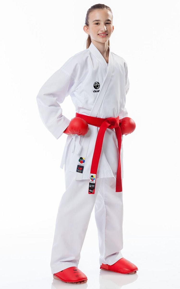 Tokaido детско KA кимоно Kumite Master WKF 270g, бяло