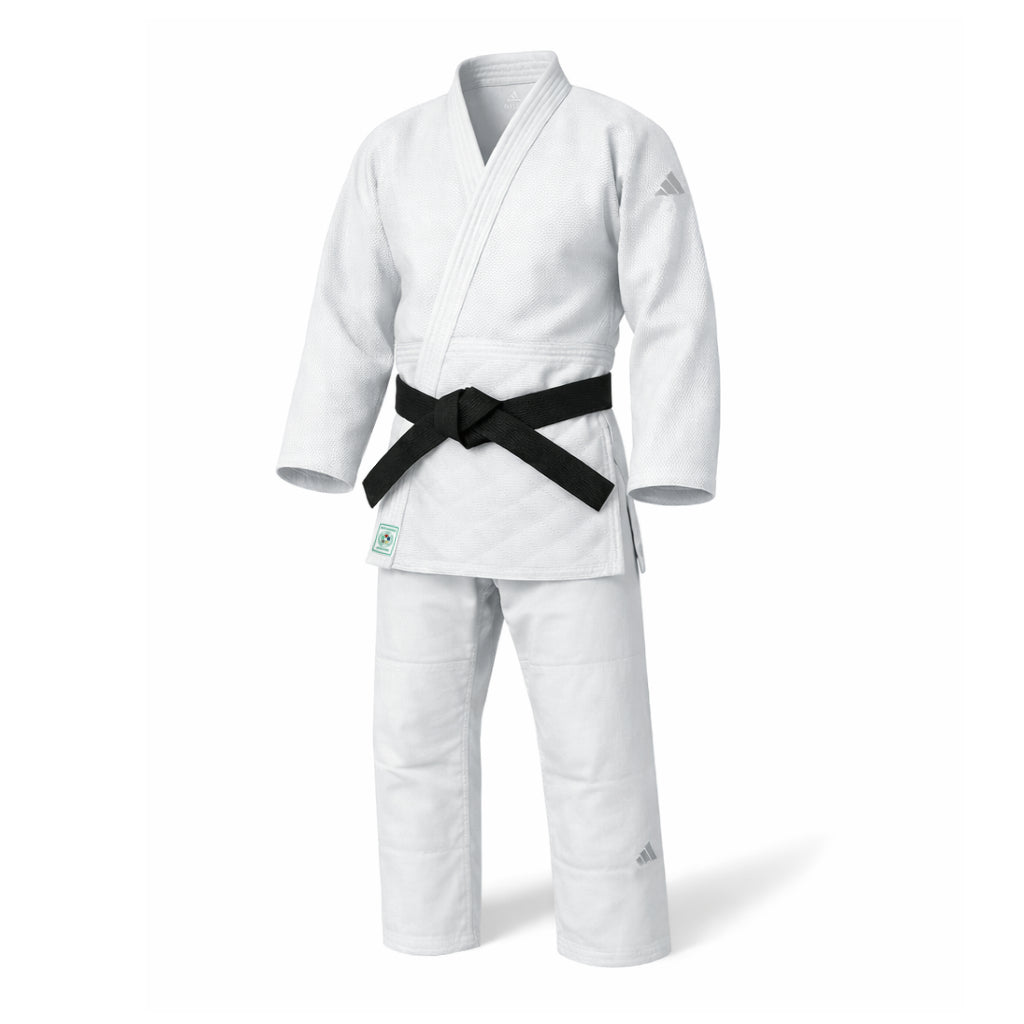 Adidas JU kимоно Champion III IJF Regular fit 750g с лого, бяло