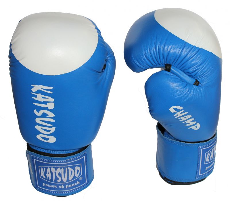 Katsudo боксови ръкавици с цел за удряне Champ III , сини