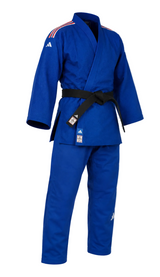 Adidas JU кимоно с национални ленти IJF Champion III Slim fit 730 g, синьо