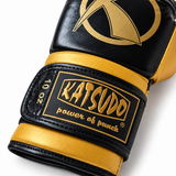 Katsudo боксови ръкавици Fight, черно-златни