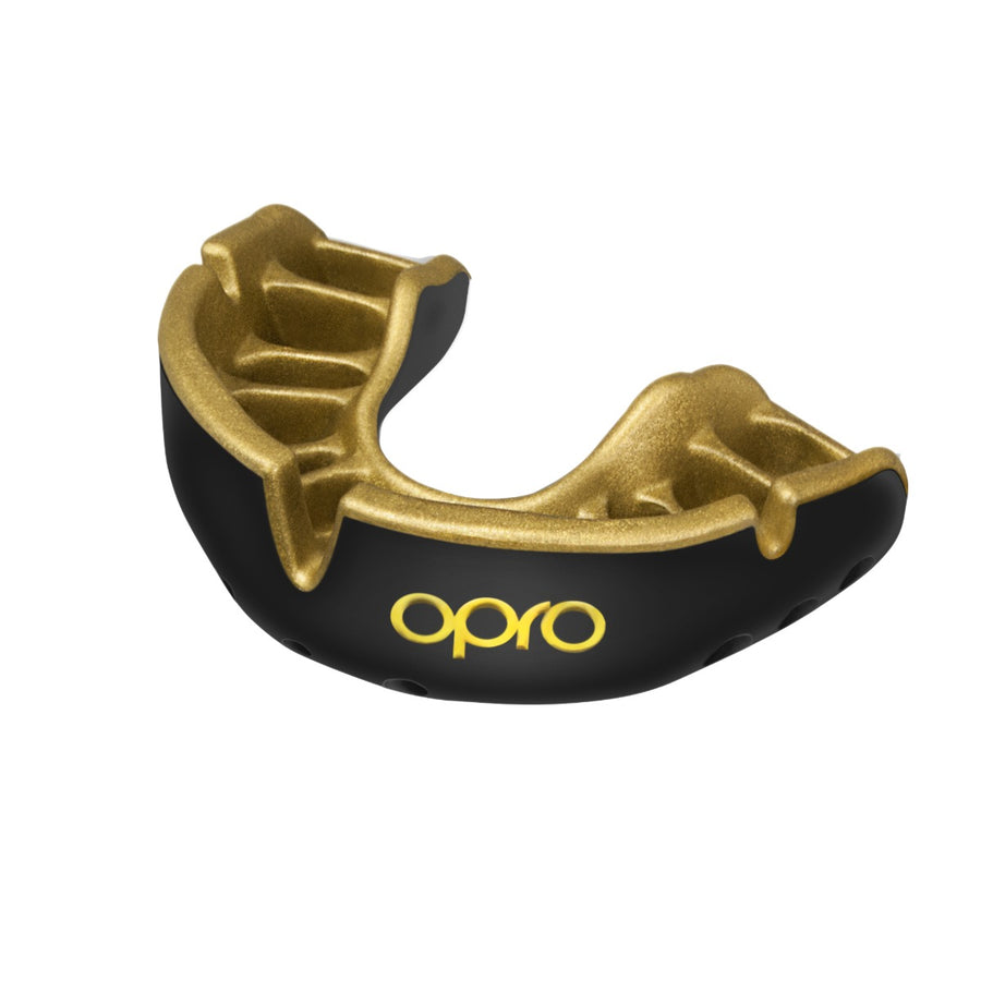 Opro Junior протектор за зъби Gold, черно-златен