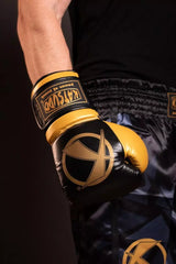 Katsudo боксови ръкавици Fight, черно-златни