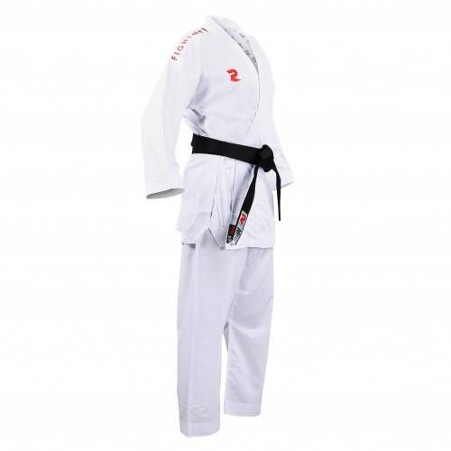 Fight Art карате кимоно Sempai WKF 120 g, със червени знаци