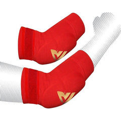 RDX подплатен протектор за лакти за Muay Thai и MMA тренировка, червен
