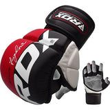 RDX MMA спаринг ръкавици T6, червено-черни