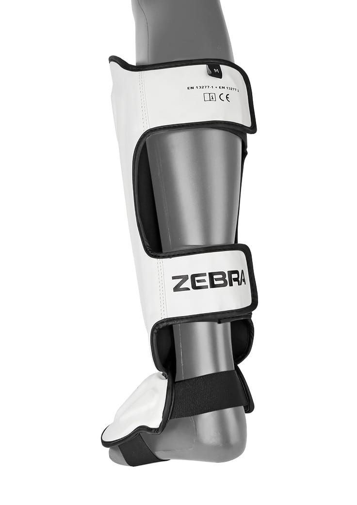 Zebra протектори за пищяли и глезени Pro, бели
