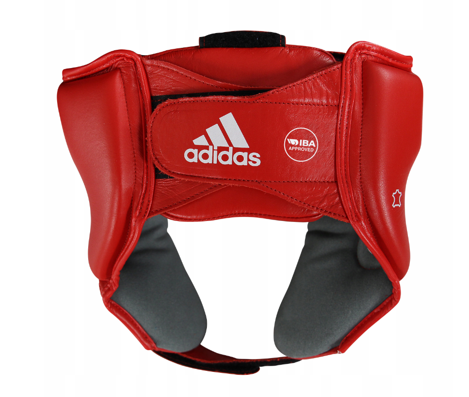 Adidas бокс каска IBA, червенa