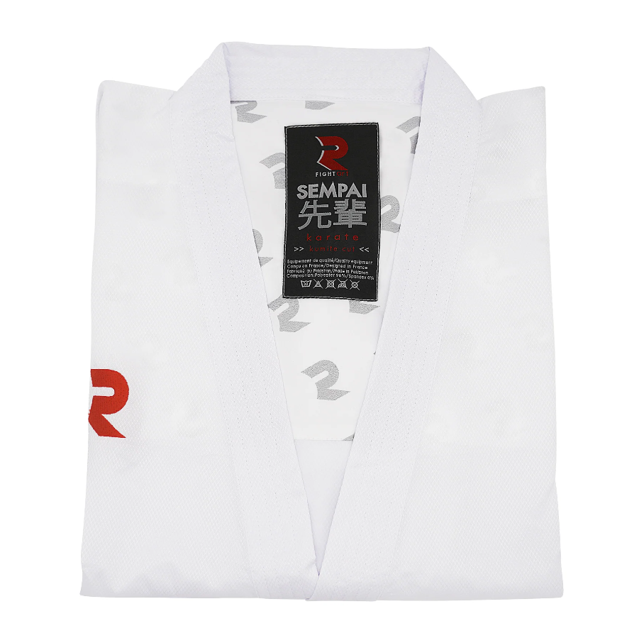 Fight Art карате кимоно Sempai WKF 120 g, бяло