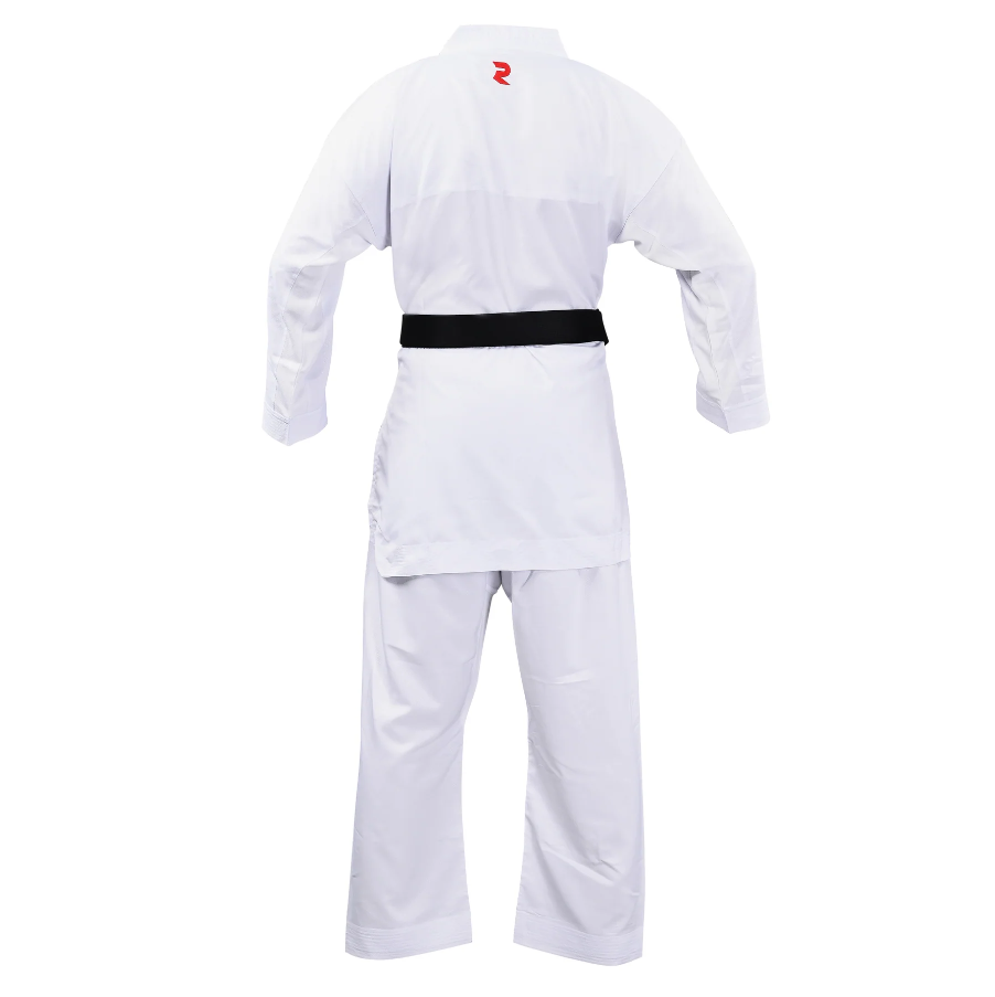 Fight Art карате кимоно Sempai WKF 120 g, със червени знаци