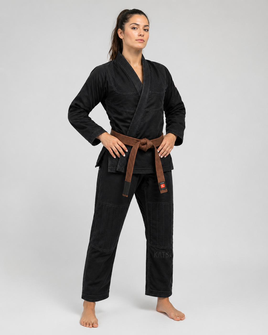 Katsudo Yori дамско кимоно за Джиу Джитсу 450г, черно