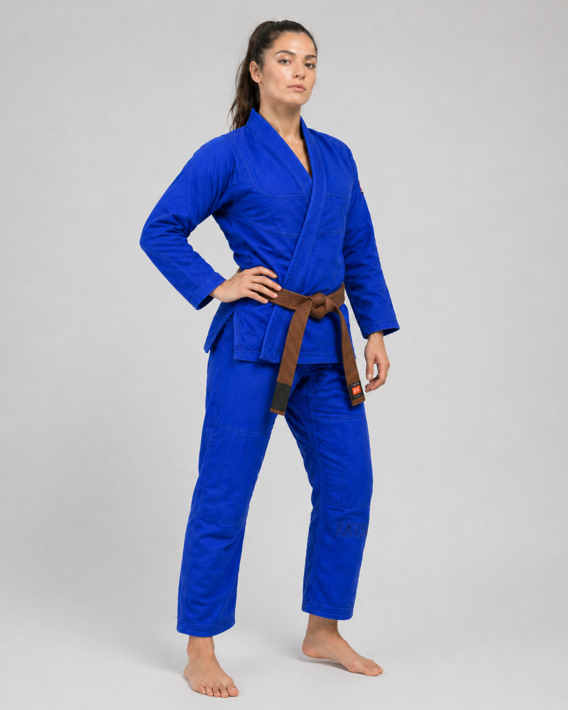 Katsudo Yori дамско кимоно за Джиу Джитсу 450г, синьо